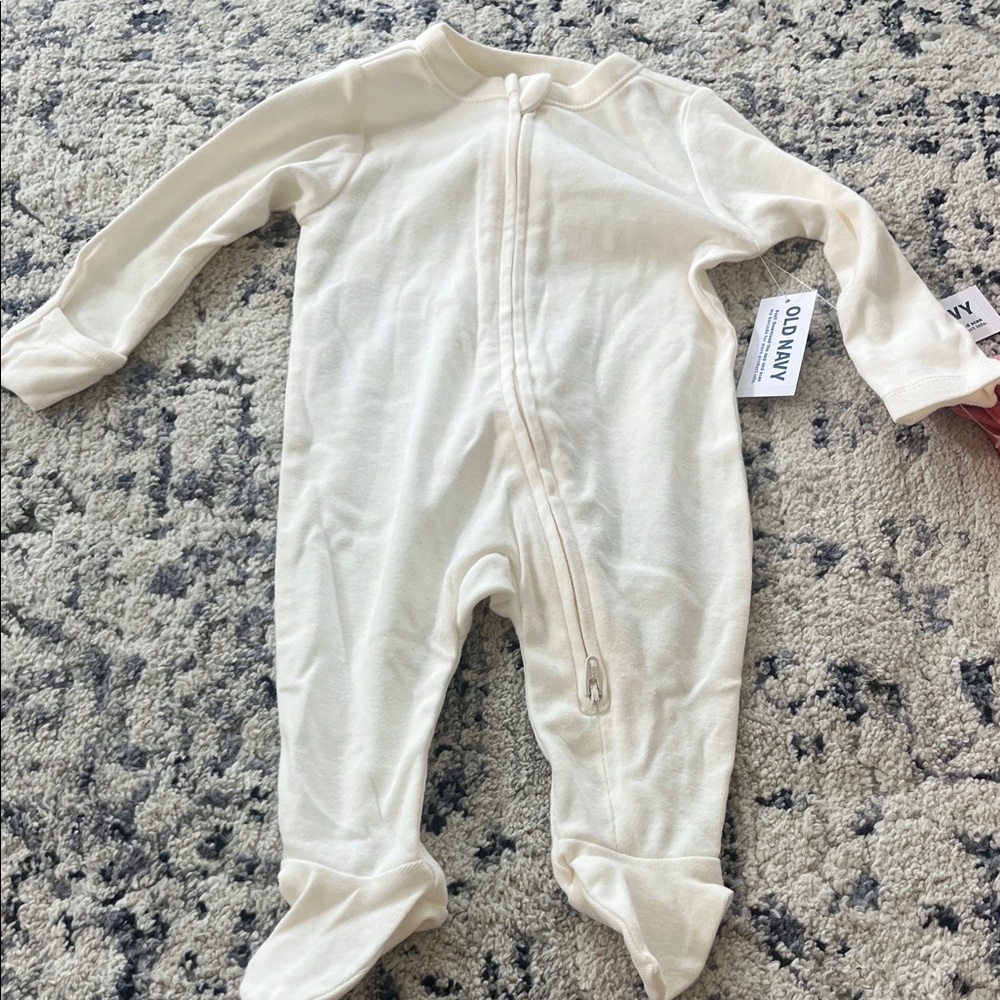 Old Navy Ivory Kids Footed One Piece